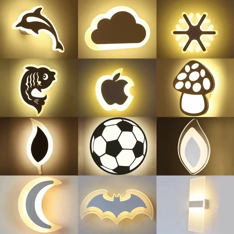 Modern Acrylic wall light Children's room bedside bedroom LED wall lamps arts creative Corridor Aisle Sconce Decor AC85-265V
Modern Acrylic wall light Children's room bedside bedroom LED wall lamps arts creative Corridor Aisle Sconce Decor AC85-265V