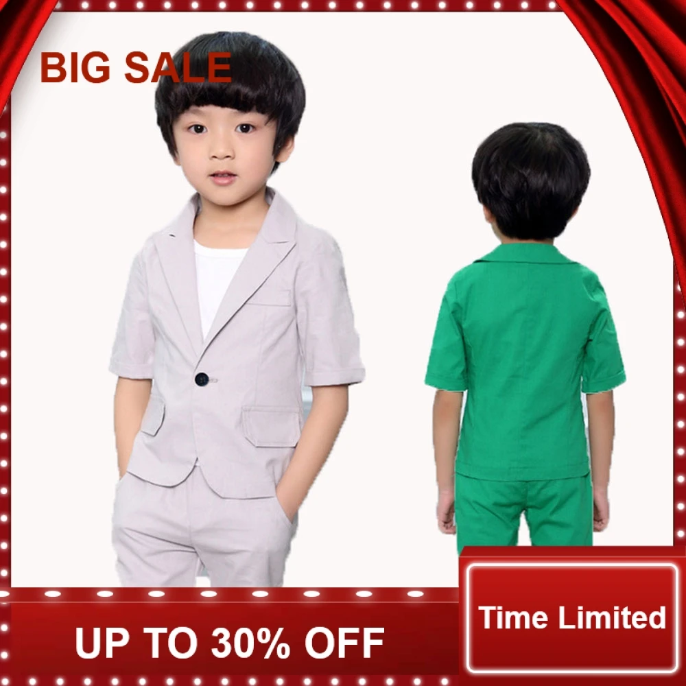 Summer Baby Suits 2-10Years Boys Prom suits Short Sleeve Kids Garment Children Blazers Sets Green/gray
Summer Baby Suits 2-10Years Boys Prom suits Short Sleeve Kids Garment Children Blazers Sets Green/gray