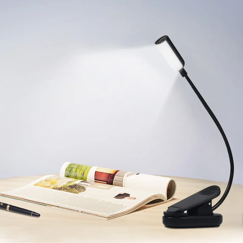 USB Перезаряжаемый светодиодный книжный светильник Гибкая Книжная лампа гибкий