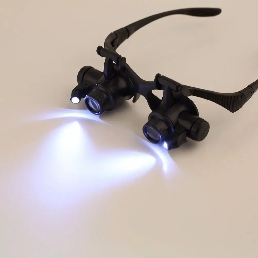 Yiwa Double Eye Magnifier Glasses Jewelry Watch Repair Loupe Glasses with LED Light and 8 Lens
Yiwa Double Eye Magnifier Glasses Jewelry Watch Repair Loupe Glasses with LED Light and 8 Lens