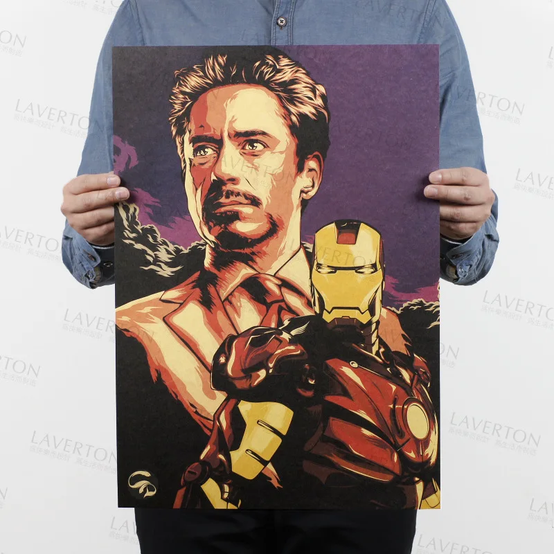 Марвел Железный человек Мстители 4 винтажная крафт-бумага классический постер из