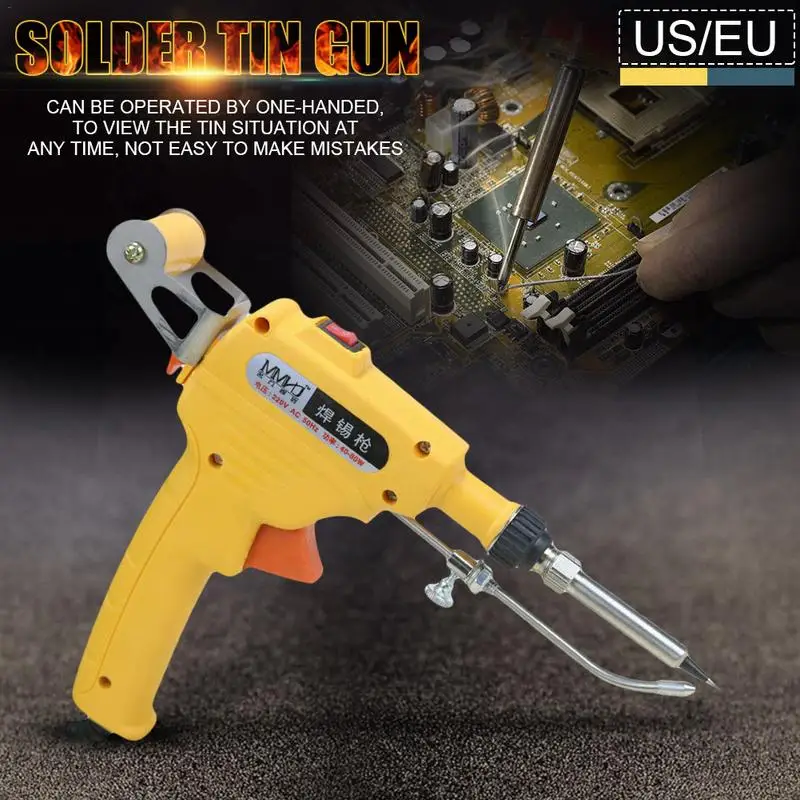 EU/US 60W Hand-held Internal Heating Soldering Iron Tin Gun Automatically Tool With Tweezers Solder Wire Suction Tin Repair Tool
EU/US 60W Hand-held Internal Heating Soldering Iron Tin Gun Automatically Tool With Tweezers Solder Wire Suction Tin Repair Tool