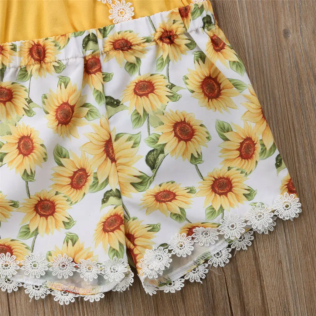 Newborn Baby Girls Sunflower Romper V neck Lace Patchwork High Waist Jumpsuit Outfits Clothes Summer Sunsuit
Newborn Baby Girls Sunflower Romper V neck Lace Patchwork High Waist Jumpsuit Outfits Clothes Summer Sunsuit
