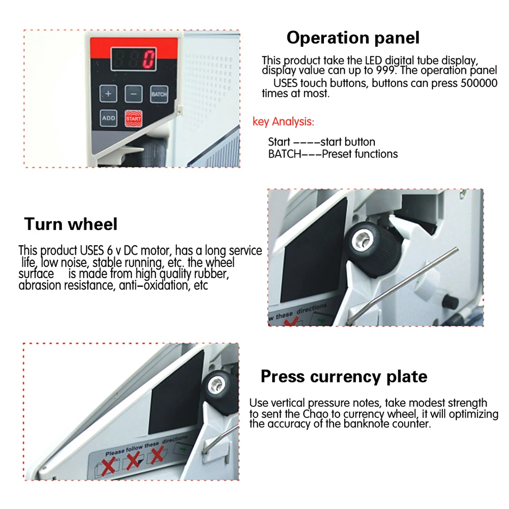 Mini Portable Handy Money Counter for most Currency Note Bill Cash Counting Machine EU-V40 Financial Equipment Wholesale
Mini Portable Handy Money Counter for most Currency Note Bill Cash Counting Machine EU-V40 Financial Equipment Wholesale