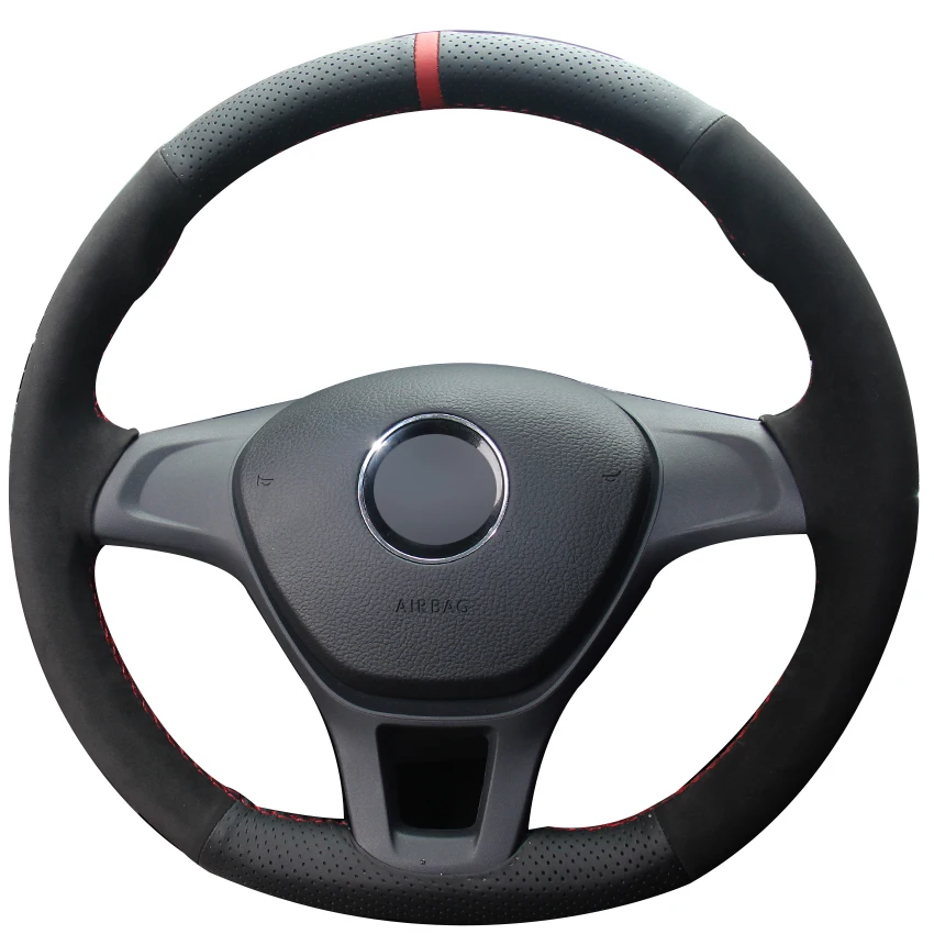 Black Natural Leather Black Suede Red Marker Car Steering Wheel Cover for Volkswagen VW Golf 7 Mk7 New Polo 2014 2015 2016 2017
Black Natural Leather Black Suede Red Marker Car Steering Wheel Cover for Volkswagen VW Golf 7 Mk7 New Polo 2014 2015 2016 2017