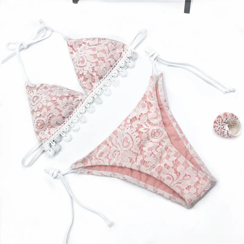 Hirigin 2019 Sexy Bandage Women Bikini Set Lace Flower Swimwear Women Swimsuit Push Up Padded Biquini Beachwear Bathing Suit New
Hirigin 2019 Sexy Bandage Women Bikini Set Lace Flower Swimwear Women Swimsuit Push Up Padded Biquini Beachwear Bathing Suit New