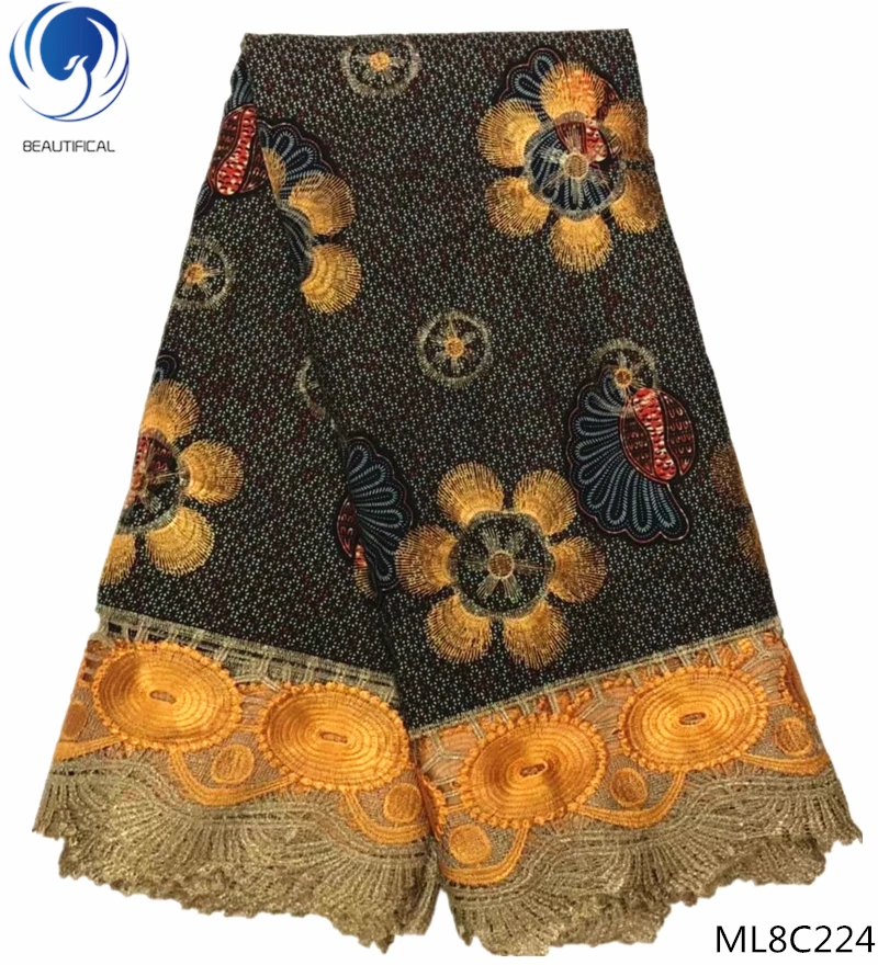 BEAUTIFICAL cotton wax print fabric cord lace for nigerian party 6yards/lot guipure lace fabric pretty flower style ML8C224-235
BEAUTIFICAL cotton wax print fabric cord lace for nigerian party 6yards/lot guipure lace fabric pretty flower style ML8C224-235