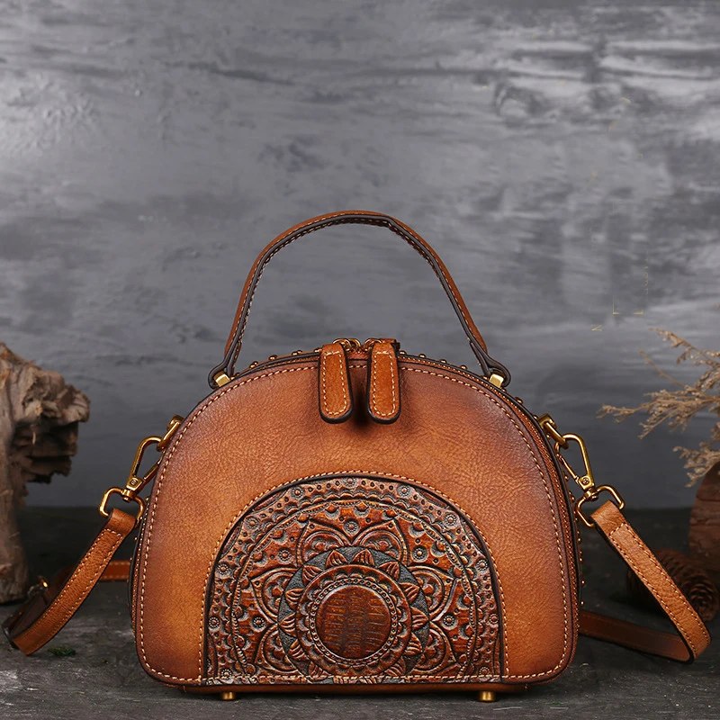 Genuine Leather Handbag Top Handle Crossbody Bag Vintage Totem Pattern Embossed Retro Cowhide Women Shoulder Tote Messenger Bags
Genuine Leather Handbag Top Handle Crossbody Bag Vintage Totem Pattern Embossed Retro Cowhide Women Shoulder Tote Messenger Bags