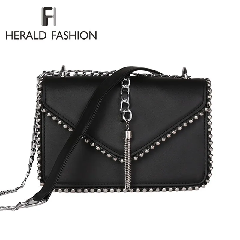 Herald Fashion Women Messenger Bag with Tassel Quality Leather Female Shoulder Bag Chain Strap Flap Bag Ladies' Crossbody Bag
Herald Fashion Women Messenger Bag with Tassel Quality Leather Female Shoulder Bag Chain Strap Flap Bag Ladies' Crossbody Bag