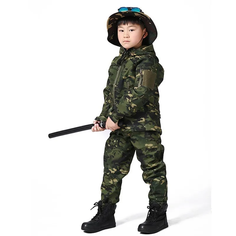 Children Winter Windproof Fleece Coat Pants Set Kid Outdoor Riding Climbing Fishing Waterproof Warm Camo Tactical Jacket Trouser
Children Winter Windproof Fleece Coat Pants Set Kid Outdoor Riding Climbing Fishing Waterproof Warm Camo Tactical Jacket Trouser