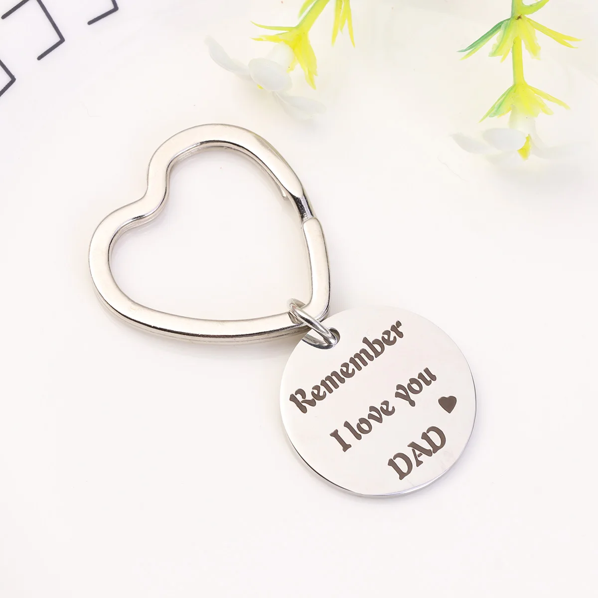 1pc Father'S Day Gifts Hanging Keyring KeyChain For Father Dad Mom Keyrings Drop Key Ring Chain Men Male Man | Автомобили и
