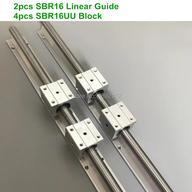 2pcs SBR16 16mm linear rail 200 250 300 350 400 450mm length support round guide rail + 4pcs SBR16UU slide block for cnc
2pcs SBR16 16mm linear rail 200 250 300 350 400 450mm length support round guide rail + 4pcs SBR16UU slide block for cnc