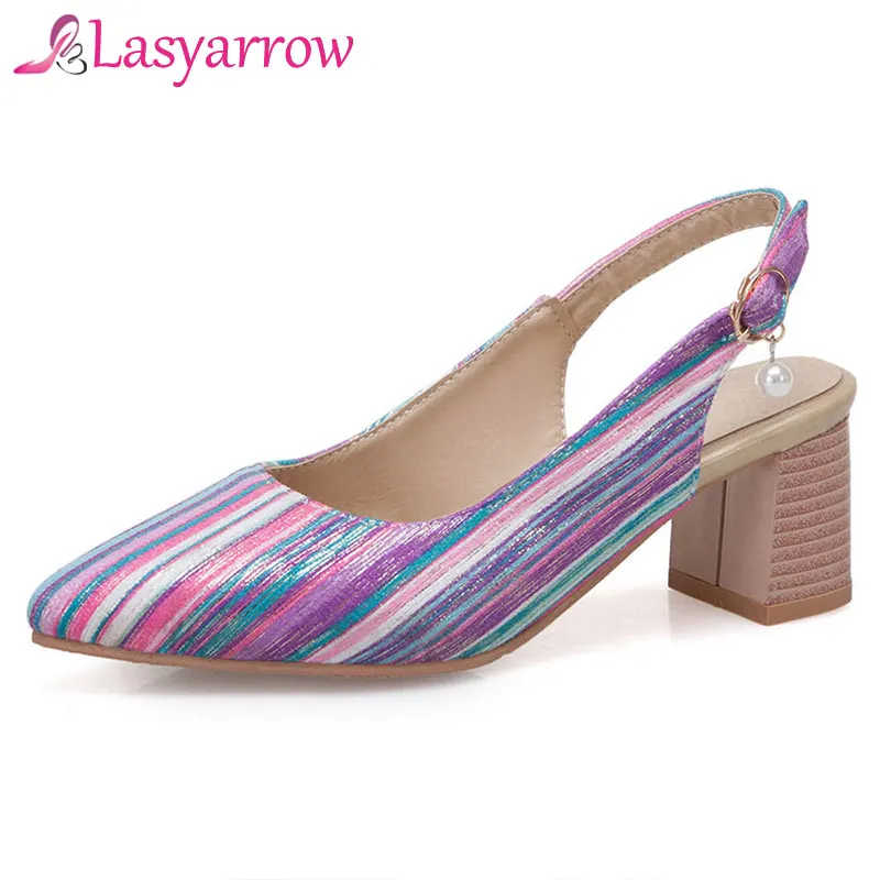 Lasyarrow 2019 New Spring Women Shoes Pumps Chunky High Heels Shoes Elegant Sexy Pointed Toe Slingbacks Wedding Party Shoes J553
Lasyarrow 2019 New Spring Women Shoes Pumps Chunky High Heels Shoes Elegant Sexy Pointed Toe Slingbacks Wedding Party Shoes J553