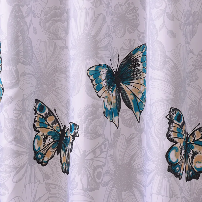 Butterfly Pattern Printing Polyester Bathroom Curtain Thickening Waterproof Shower Curtains with Plastic Hooks cortina ducha 35
Butterfly Pattern Printing Polyester Bathroom Curtain Thickening Waterproof Shower Curtains with Plastic Hooks cortina ducha 35