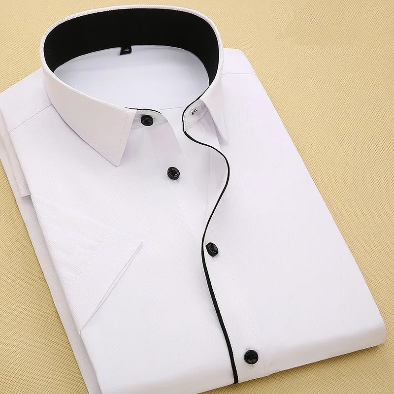 Summer Plus Size Business Casual Men Dress Shirt Short Sleeve Thin Solid Color Slim Fit Man Boy Shirts Camisas Masculina
Summer Plus Size Business Casual Men Dress Shirt Short Sleeve Thin Solid Color Slim Fit Man Boy Shirts Camisas Masculina