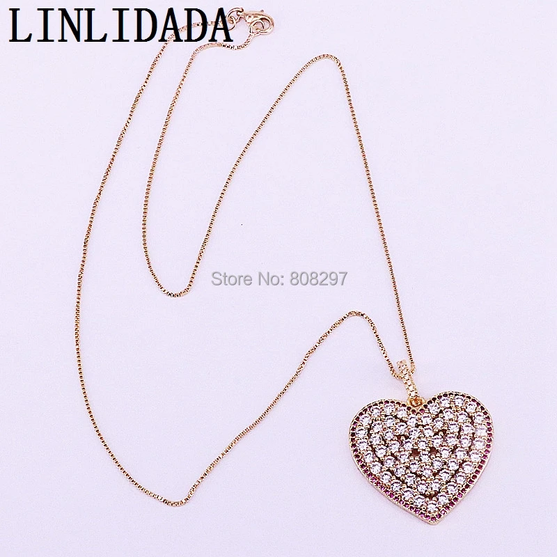 5Pcs Shiny CZ Micro Pave Heart Pendant Necklace, Cubic Zirconia Charms Pendant, Fashion Jewelry
5Pcs Shiny CZ Micro Pave Heart Pendant Necklace, Cubic Zirconia Charms Pendant, Fashion Jewelry