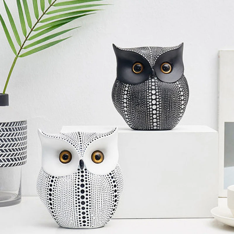 Nordic Style Minimalist Craft White Black Owls Animal Figurines Resin Miniatures Home Decoration Living Room Ornaments Crafts
Nordic Style Minimalist Craft White Black Owls Animal Figurines Resin Miniatures Home Decoration Living Room Ornaments Crafts