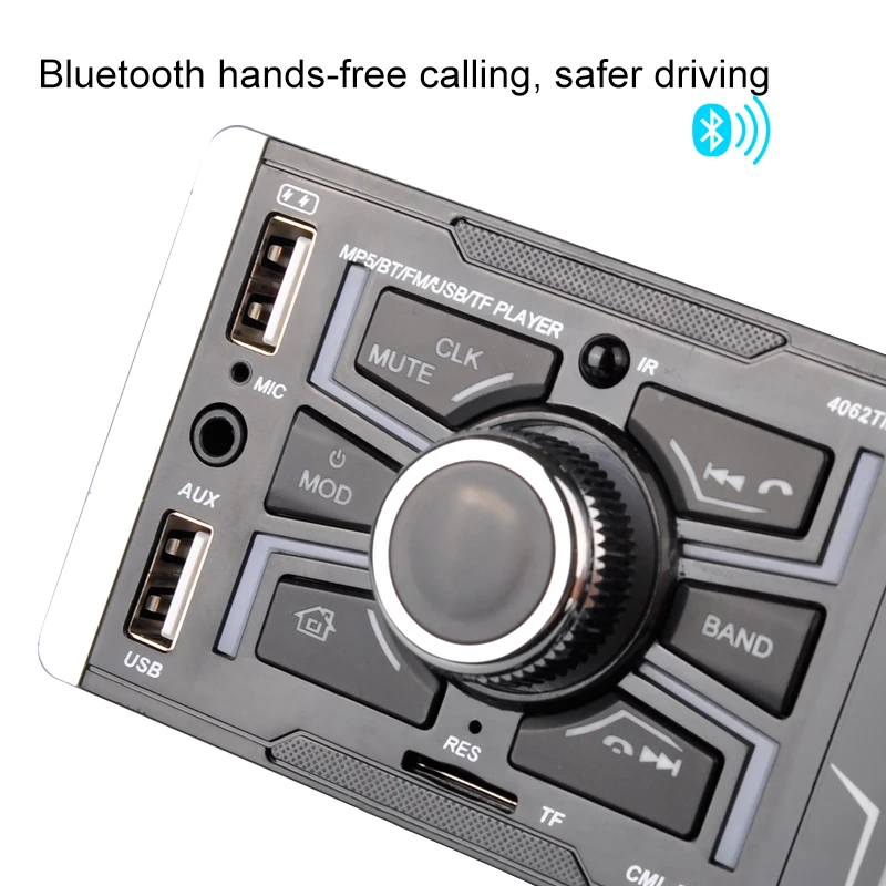 Support video format 4.1 inch car MP5 car MP4 touch screen Bluetooth card host player 4062TM
Support video format 4.1 inch car MP5 car MP4 touch screen Bluetooth card host player 4062TM