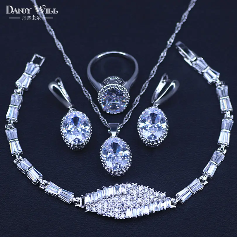 Roamntic Present Christmas Pure White Cubic Zirconia Silver Color Costume Jewelry Sets For Women Bracelets Set
Roamntic Present Christmas Pure White Cubic Zirconia Silver Color Costume Jewelry Sets For Women Bracelets Set