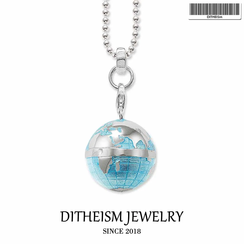 Link Chain Necklace Blue Globe, 2018 Fashion 925 Sterling Silver Jewelry European Trendy Gift For Men Women Boy Girls
Link Chain Necklace Blue Globe, 2018 Fashion 925 Sterling Silver Jewelry European Trendy Gift For Men Women Boy Girls