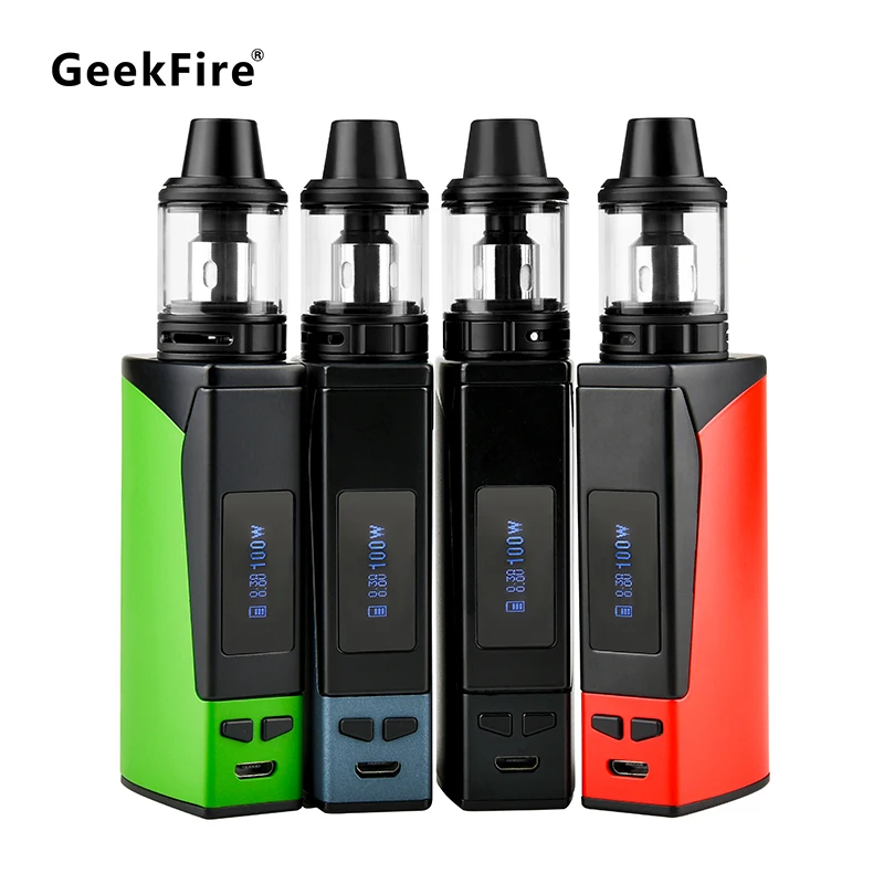 Geekfire 100 Вт электронные сигареты Mod Kit M100 светодиодный Экран 2000 мАч встроенной