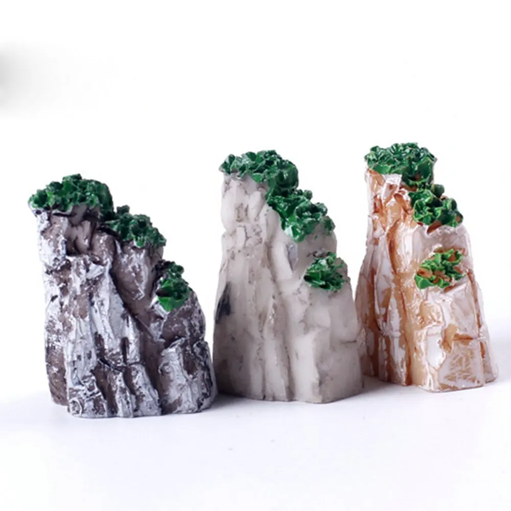 

Fashion 5 PCS Mini Mountain Bonsai Ornaments Plant Gardening Garden Accessories Natural Resin House Livingroom Decorative D3