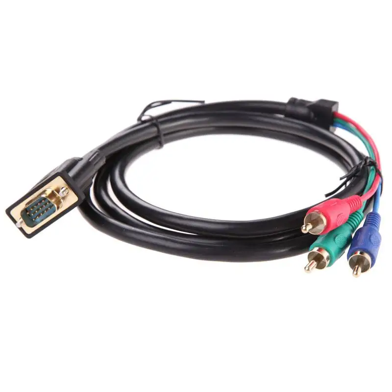1 5 м VGA 3 RCA конвертер Кабель к AV аудио YpbPr кабель-адаптер для ПК HDTV DVD ноутбук |