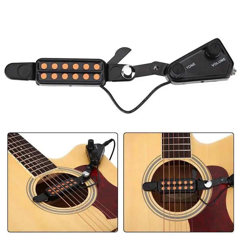 Professional 12-hole Acoustic Guitar Sound Hole Pickup Magnetic Transducer W/ Cable With Tone Volume Controller
Professional 12-hole Acoustic Guitar Sound Hole Pickup Magnetic Transducer W/ Cable With Tone Volume Controller