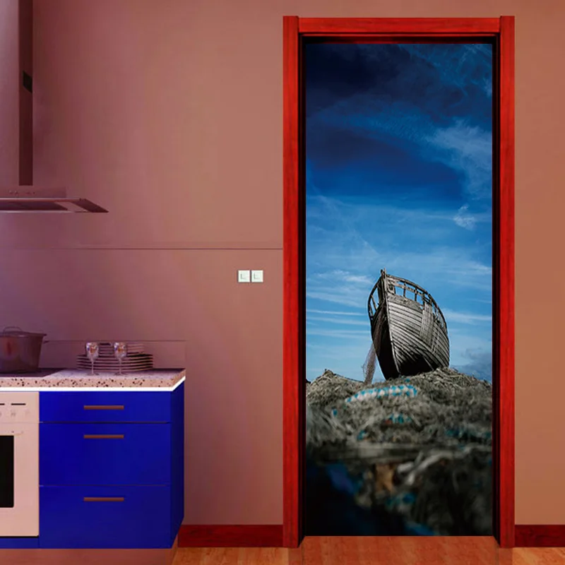 2pcs/set Sea Blue Sky ship landscape Door Wall Murals Stickers Wallpaper Room Decoration Bathroom Home Decals
2pcs/set Sea Blue Sky ship landscape Door Wall Murals Stickers Wallpaper Room Decoration Bathroom Home Decals