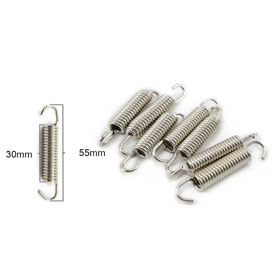 6 Pcs/lot 55mm Stainless Steel Spring One-way hook Motorcycle Exhaust Mounting Welding Fastener Accessories
6 Pcs/lot 55mm Stainless Steel Spring One-way hook Motorcycle Exhaust Mounting Welding Fastener Accessories