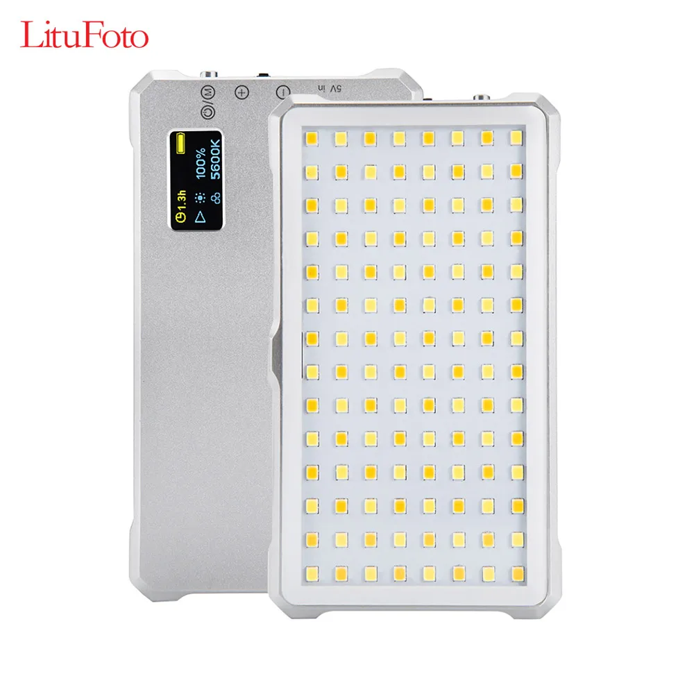 

LituFoto F12 Mini LED Video selfie studio Light photographic lighting 3200-5600K Brightness 5%-100% CRI 96+ with Mount Adapter