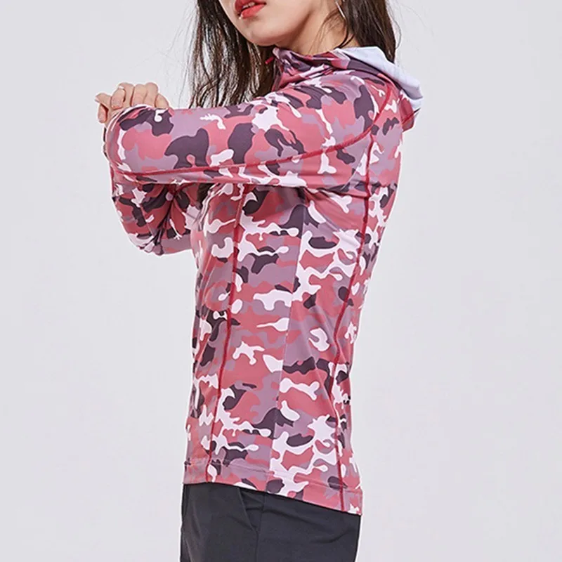 Women Spring Summer Sport Quick Dry Camo Pullover Shirt Outdoor Fitness Running Climbing Elastic Breathable Slim Thin Hoody Tops
Women Spring Summer Sport Quick Dry Camo Pullover Shirt Outdoor Fitness Running Climbing Elastic Breathable Slim Thin Hoody Tops