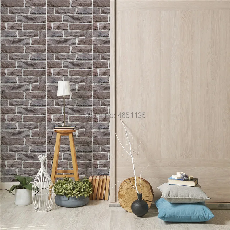 3D Self Adhesive Wall Sticker imitation Brick Stone Decoration Waterproof Home/Office decoration | Дом и сад