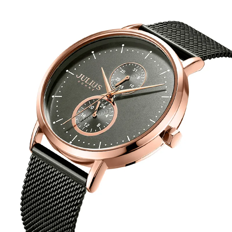 Real Multi-functions Men's Watch Japan Mov't Hours Clock Fine Fashion Stainless Steel Bracelet Boy's Birthday Gift Julius Box
Real Multi-functions Men's Watch Japan Mov't Hours Clock Fine Fashion Stainless Steel Bracelet Boy's Birthday Gift Julius Box
