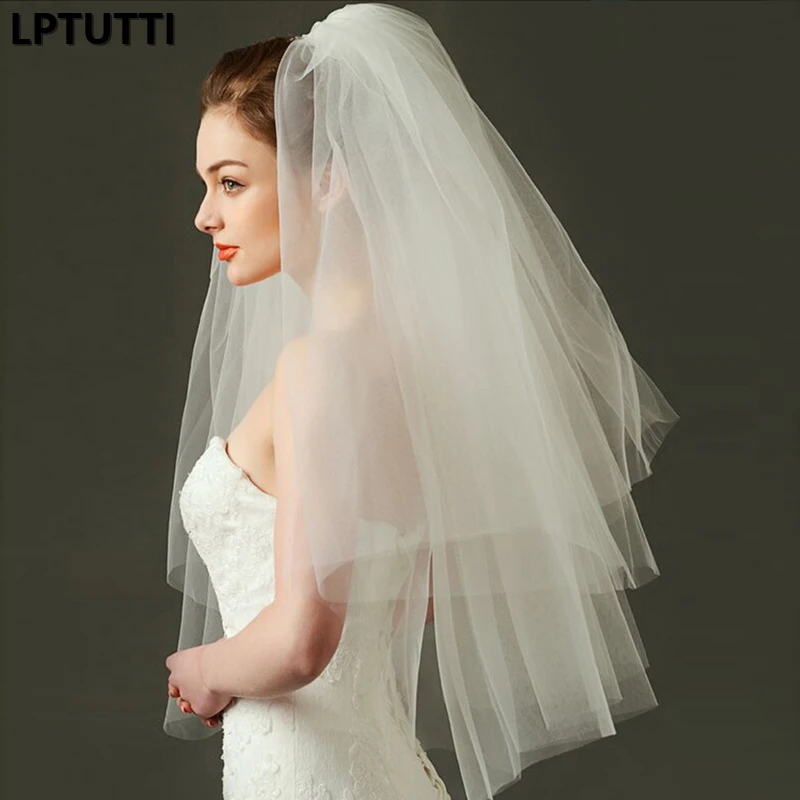 LPTUTTI Multilayer Soft Mesh New Mantilla Marry Headdress Accessories Long Cathedral Bridal Wedding Veil With Comb
LPTUTTI Multilayer Soft Mesh New Mantilla Marry Headdress Accessories Long Cathedral Bridal Wedding Veil With Comb