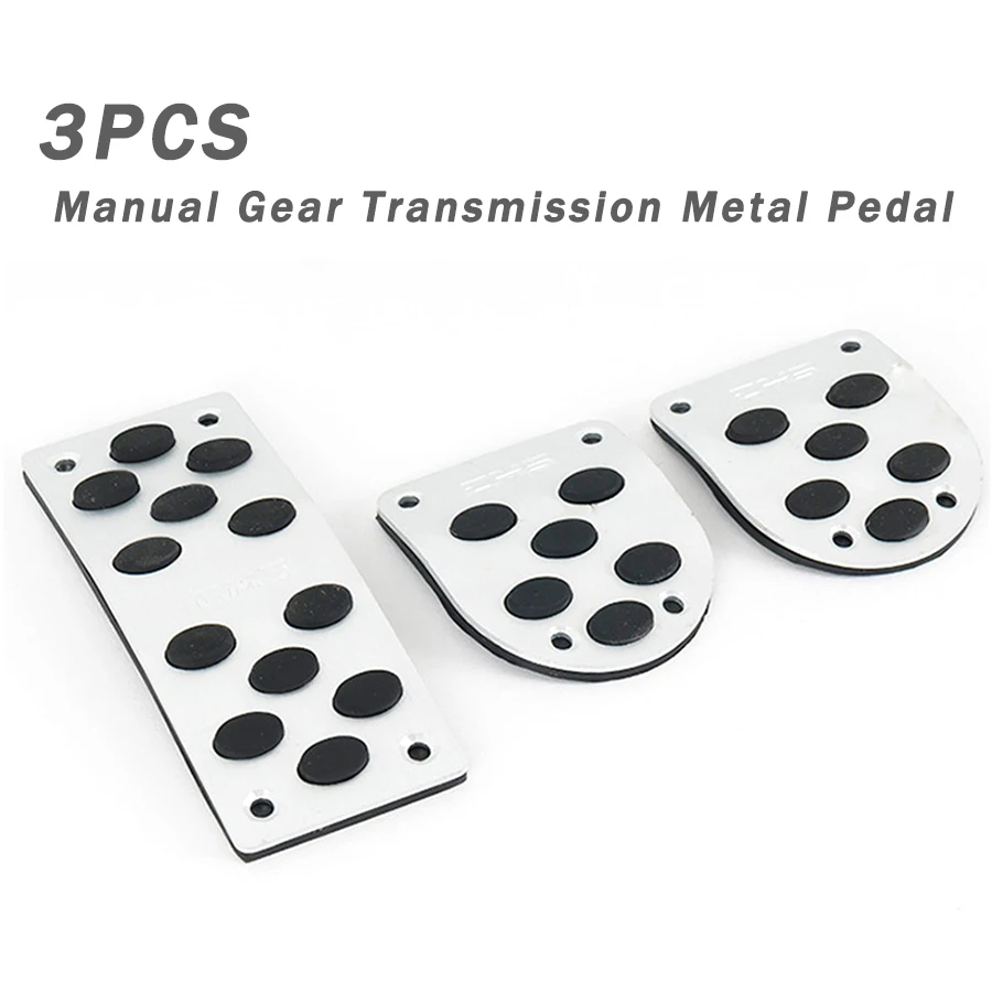 Car Manual Gear Transmission Metal Pedal Silver Tone Black Car Brake Pedals Pads Non-Slip Covers 3PCS
Car Manual Gear Transmission Metal Pedal Silver Tone Black Car Brake Pedals Pads Non-Slip Covers 3PCS