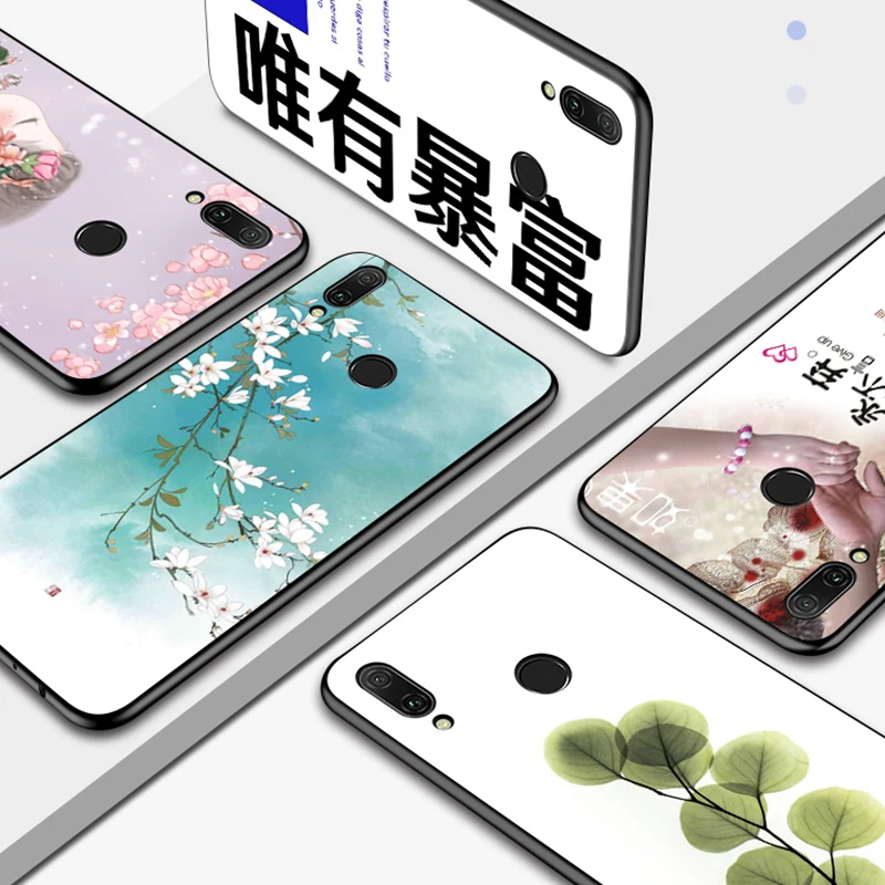 Cartoon Case Huawei Y9 2019 Y6 prime 2018 For Honor 10 9 Lite 8x 7c Pro Phone Cases With Ring Cord |