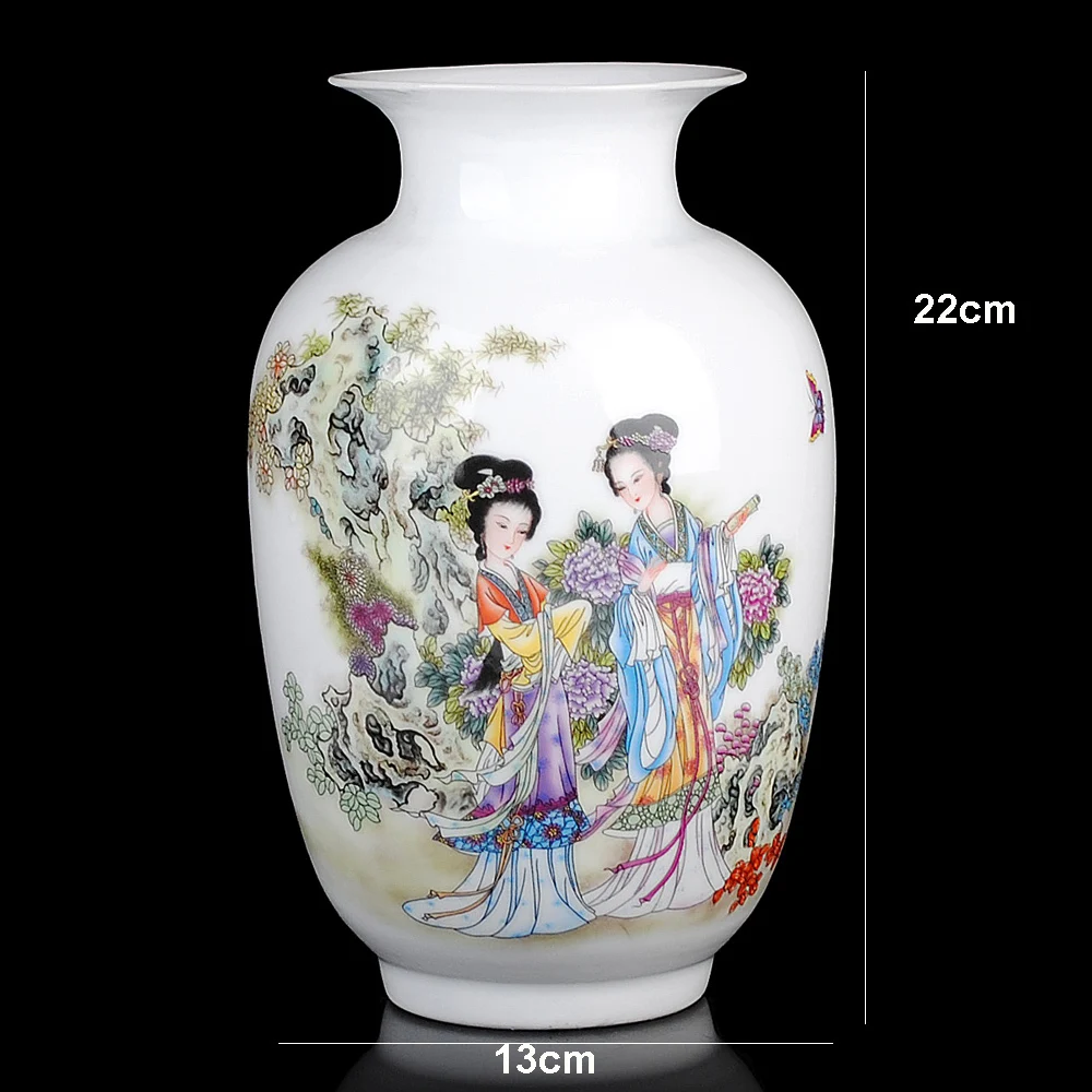 Vintage Ceramic Home Decor Ancient Beauty Porcelain Vase Flower Decoration Handicraft Furnishing Articles
Vintage Ceramic Home Decor Ancient Beauty Porcelain Vase Flower Decoration Handicraft Furnishing Articles