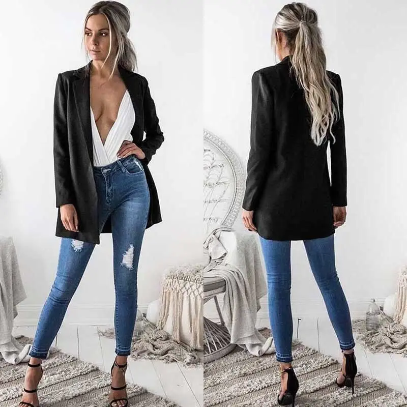 Women Slim Cotton Cardigan Suit Coat Business Blazer Temperament Long Outwear New Fashion Women Clothes
Women Slim Cotton Cardigan Suit Coat Business Blazer Temperament Long Outwear New Fashion Women Clothes
