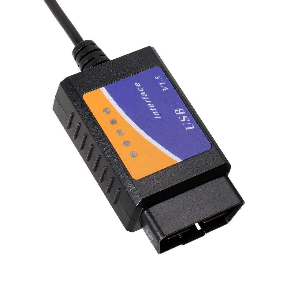 Black OBD OBD Scanner Tool Detector with BT Connection USB Connection for Windows Service OBD Scanner