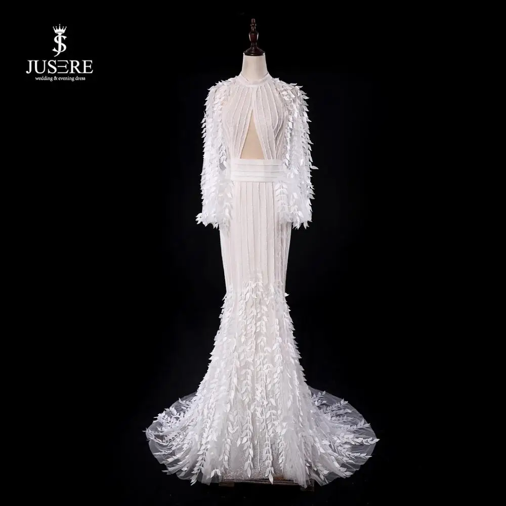 JUSERE Charming Ivory Wedding Dresses Long Sleeve Jewel Neck Beading Pattern 3D Hand Work Bridal Gowns Wedding Dress
JUSERE Charming Ivory Wedding Dresses Long Sleeve Jewel Neck Beading Pattern 3D Hand Work Bridal Gowns Wedding Dress