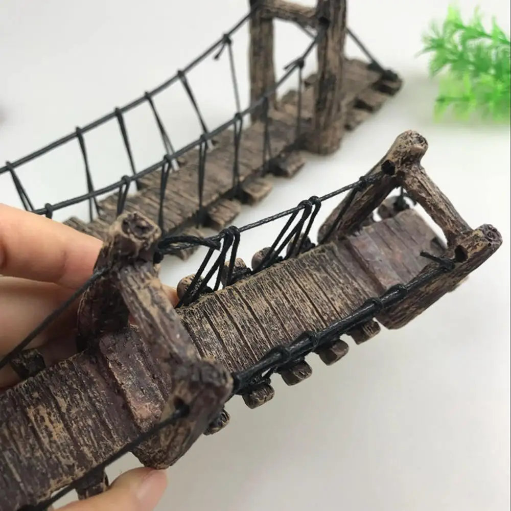 Wood Color Fish Tank Ornament Resin Rope Bridge For Aquarium Decoration Landscaping
Wood Color Fish Tank Ornament Resin Rope Bridge For Aquarium Decoration Landscaping