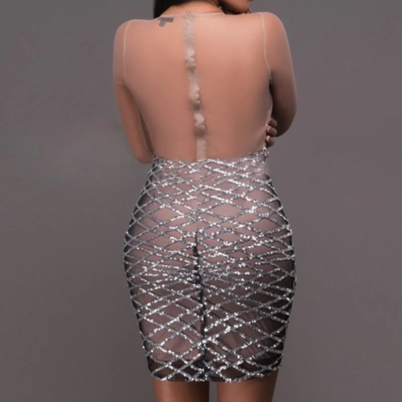 U-SWEAR Women Summer Dresses 2020 Sexy See Through Long Sleeve Sequin Mesh Stitching Mini Dress Vestidos De Fiesta
U-SWEAR Women Summer Dresses 2020 Sexy See Through Long Sleeve Sequin Mesh Stitching Mini Dress Vestidos De Fiesta