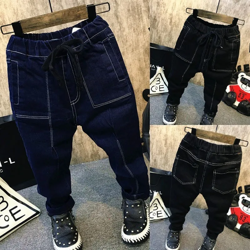 Kids Jeans Plus Velvet Waist Drawstring Pockets Denim Pants Fashion Warm Jeans For Boys Harem Pants 3-7 Years Baby Boys Trousers
Kids Jeans Plus Velvet Waist Drawstring Pockets Denim Pants Fashion Warm Jeans For Boys Harem Pants 3-7 Years Baby Boys Trousers