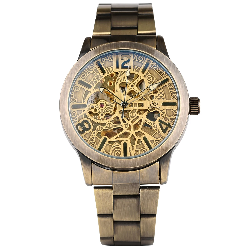 Men's Wristwatch Automatic Mechanical Watch Bronze Tone Durable Stainless Steel Strap With Luminous Function
Men's Wristwatch Automatic Mechanical Watch Bronze Tone Durable Stainless Steel Strap With Luminous Function