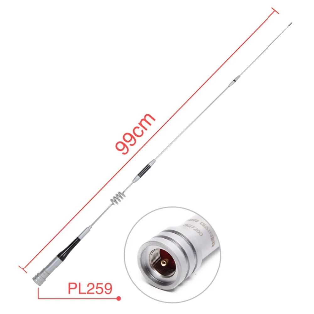 SOONHUA 144/430MHz Dual Band Mobile Radio Antenna VHF/UHF Car High Gain Two-Way Radio Antenna Connector For BaoFeng
SOONHUA 144/430MHz Dual Band Mobile Radio Antenna VHF/UHF Car High Gain Two-Way Radio Antenna Connector For BaoFeng