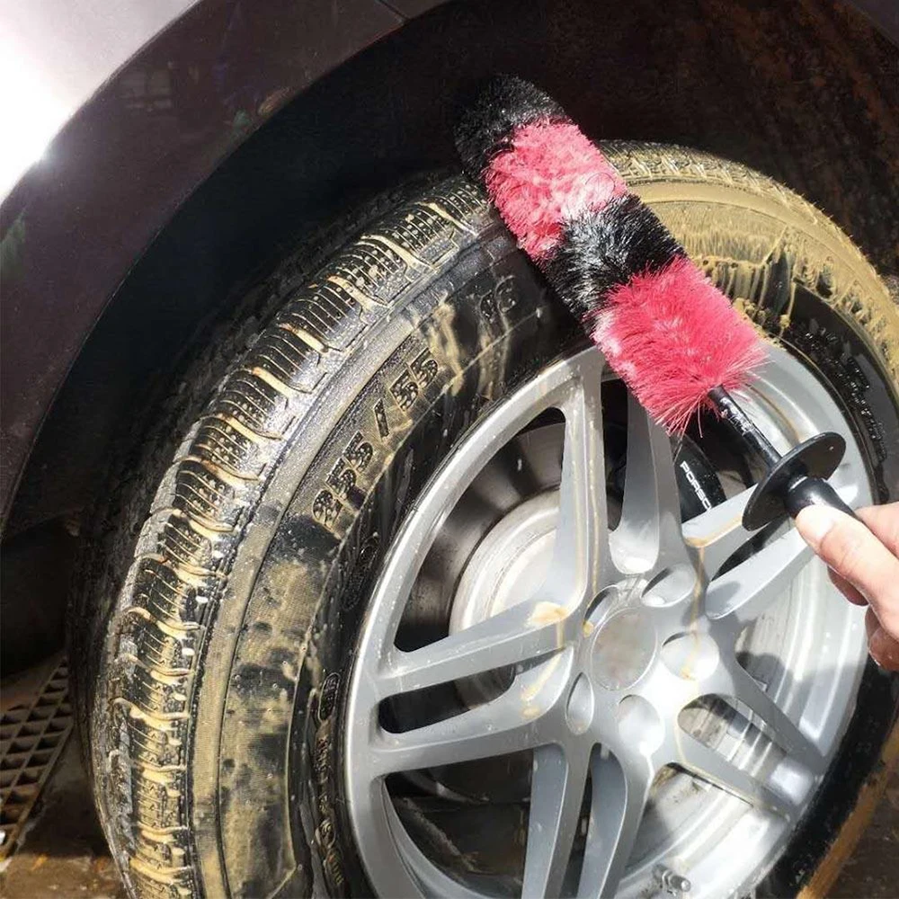 

43CM Car Wash Master Wheel Brush Easy Reach Wheel and RIM Detailing Soft Bristle Car Wheel Rim Tire Cleaning Brush Tire Tools
