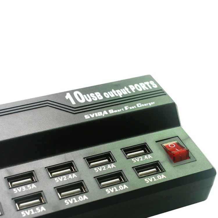 Universal 5V 1.5V-5A Portable 12 Ports Usb Wall Travel Charger Desktop Hub Multi Port Rapid Adapter W858 Eu P | Электроника