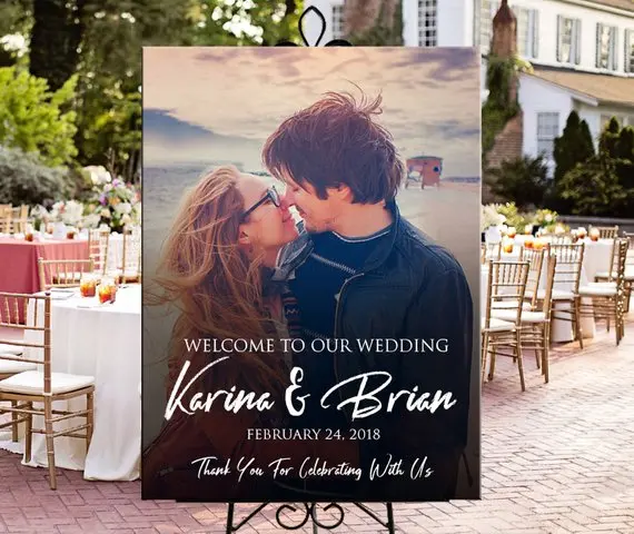 Welcome To Our Wedding And Thank You For Celebrating With Us Personalized Wooden Photo Name & Date Rudtic Wedding Welcome Sign
Welcome To Our Wedding And Thank You For Celebrating With Us Personalized Wooden Photo Name & Date Rudtic Wedding Welcome Sign