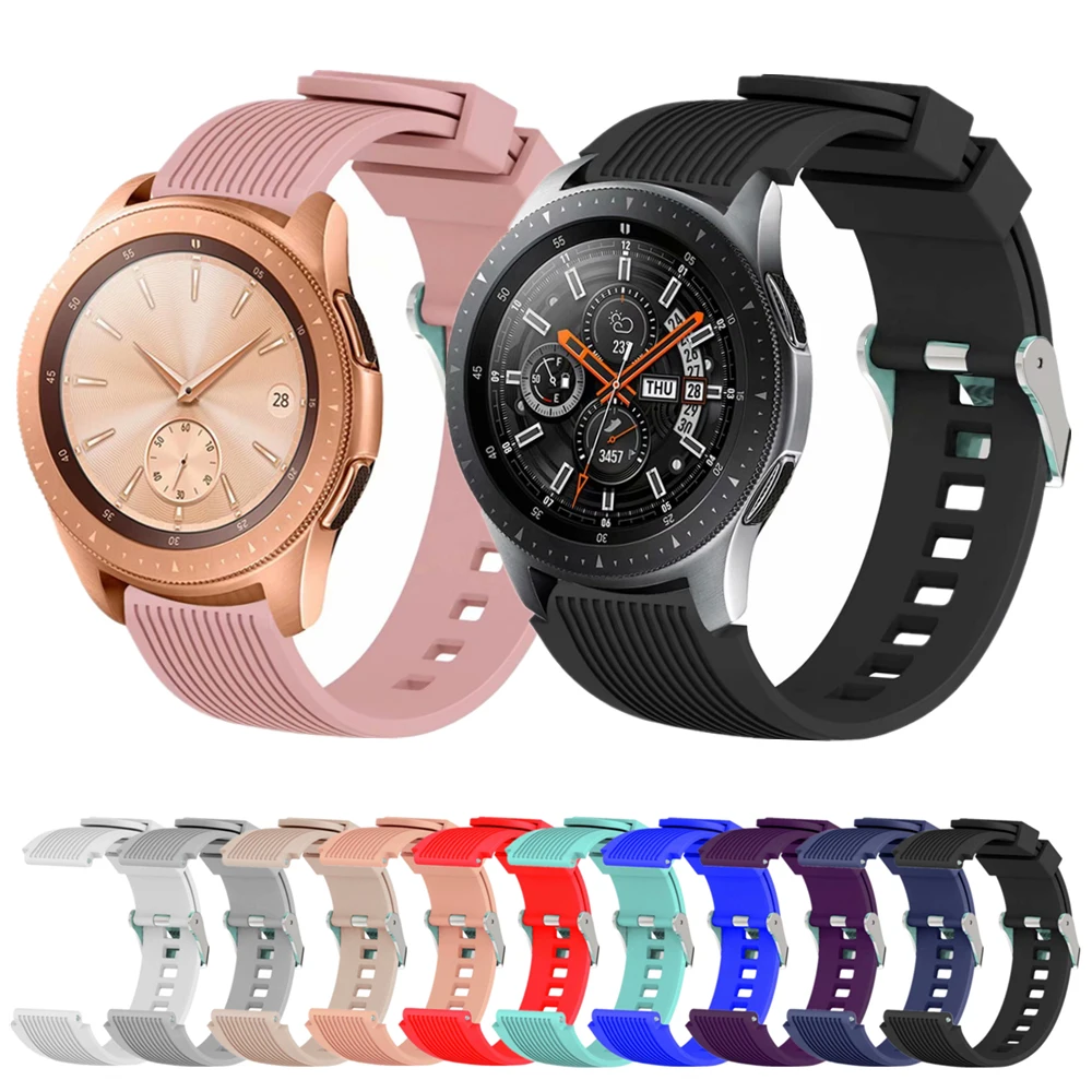 Ремешок для часов 22 мм 20 сменный ремешок из мягкого силикона в полоску Samsung Gear S3 S2